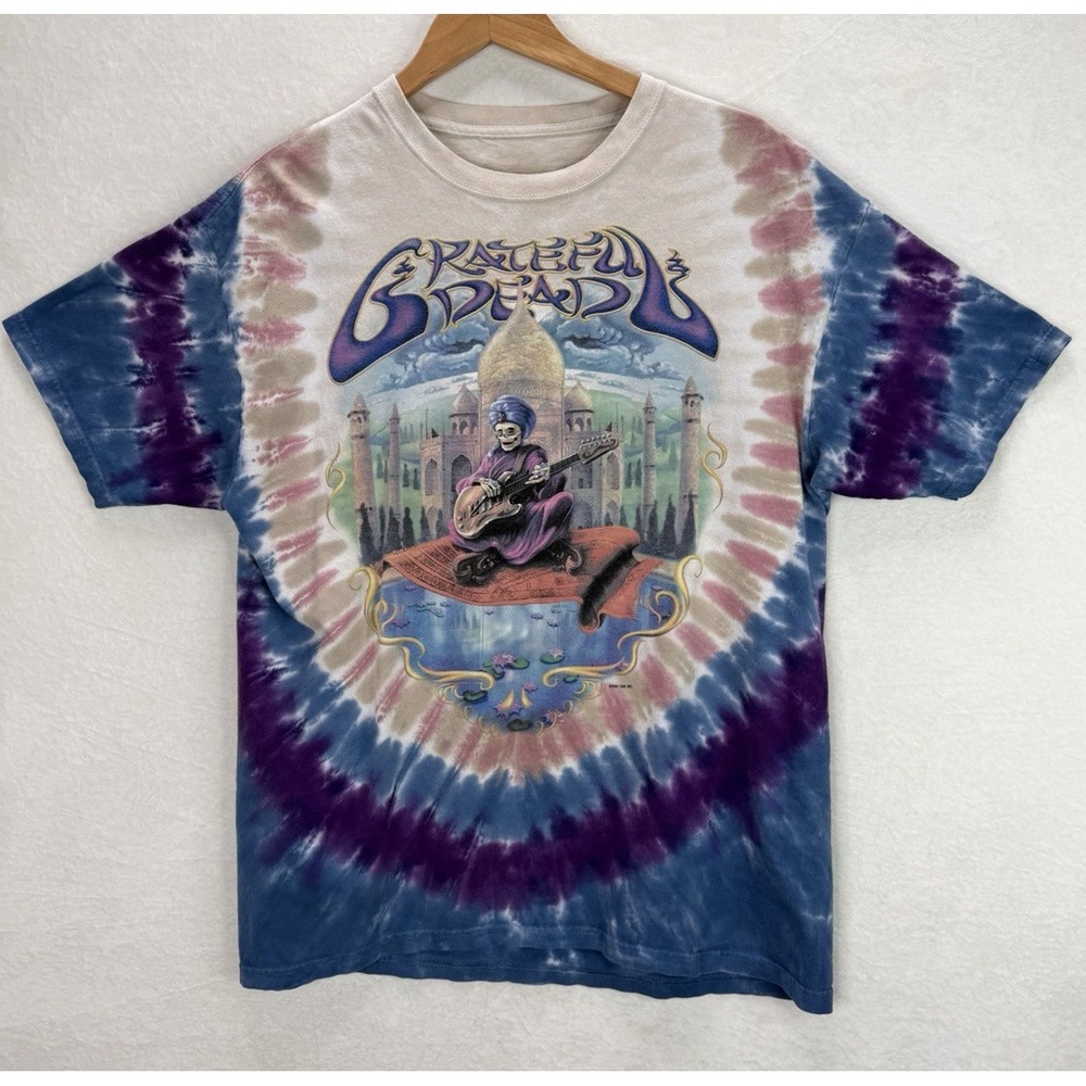 Vintage 2001 Grateful Dead Liquid Blue Carpet Ride Short Sleeve Size XL FLAWS